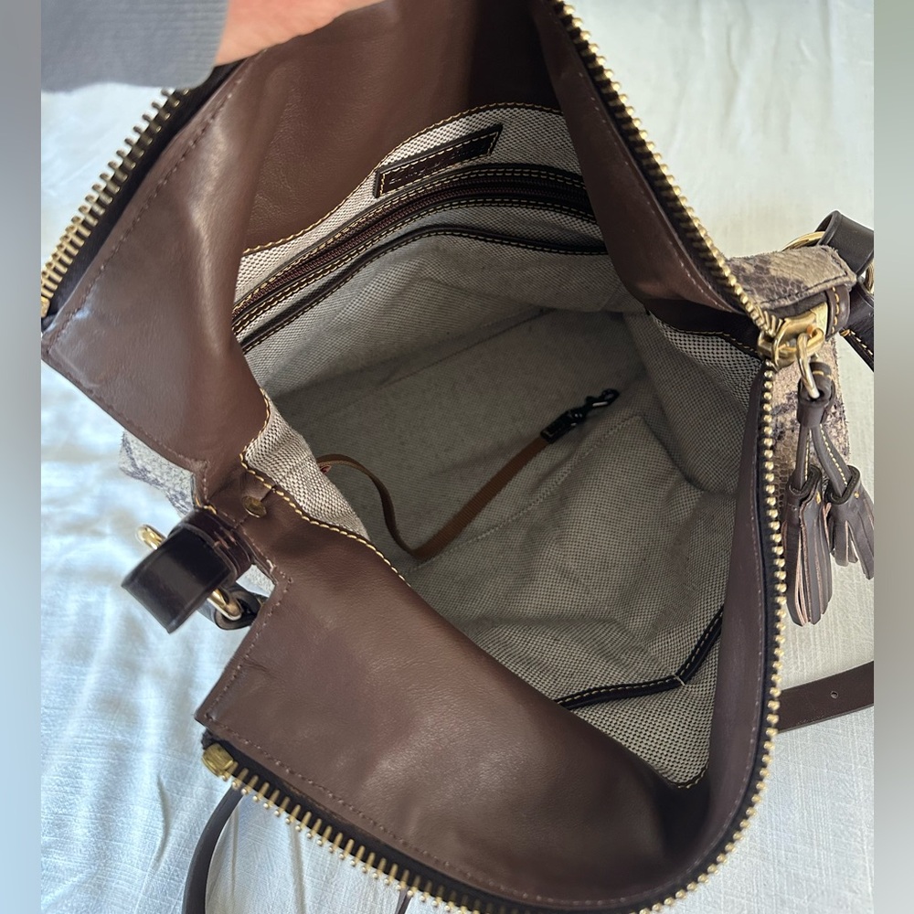 Dooney And Burke Python Sloane Hobo Shoulder Bag - image 4